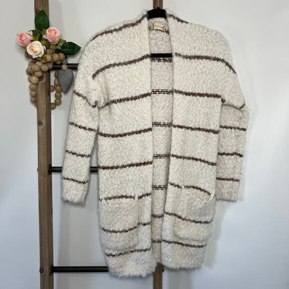Altar'd State Sweaters - Altard State Long Sleeve Fuzzy Striped Cardigan Size X Small